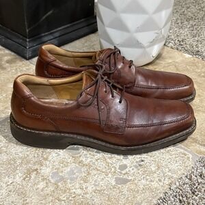Ecco Men's Seattle Tie Oxford Brown Leather Comfort Dress Shoe Size 44